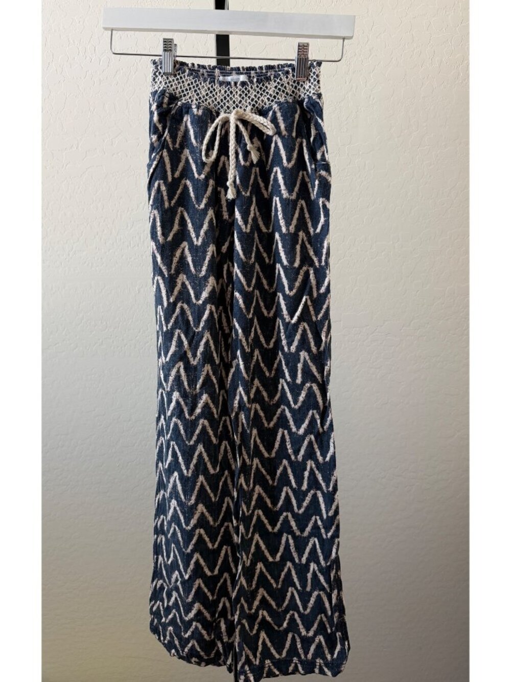 Cali1850 Linen Blue Straight Leg Pants sz S- B927